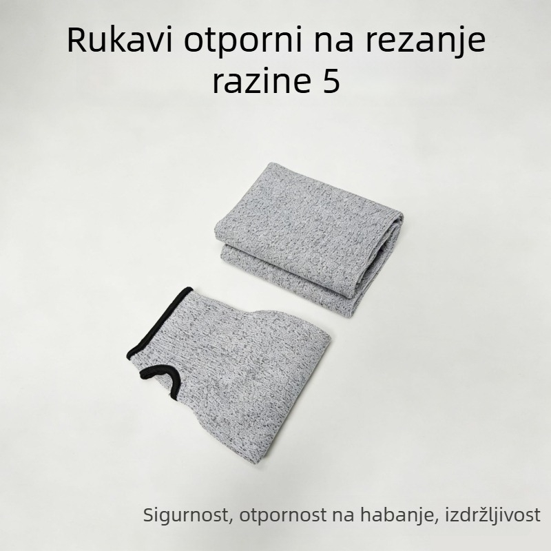 Razina 5 otporna na rezanje: zaštita za podlakticu i zapešće, rukavice otporne na rezanje, zaštitne rukave, velika veličina, ojačano