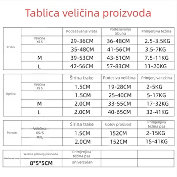 Set prsluka za psa, ogrlice i vodilice s vlastitim otiskom