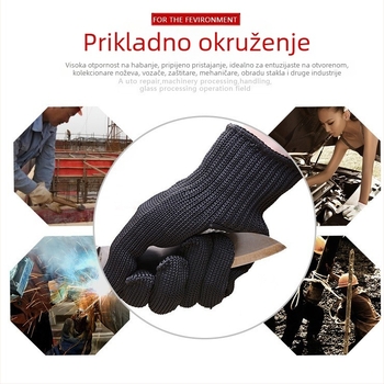 Višenamjenska 5-stupanjaska zaštita za podlakticu protiv rezova, narukvica od čeličnog užeta za zglob, za kampiranje na otvorenom