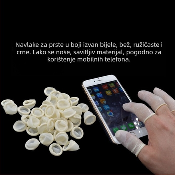 Jednokratne antistatične navlake za prste u bijeloj, bež, ružičastoj i crnoj boji