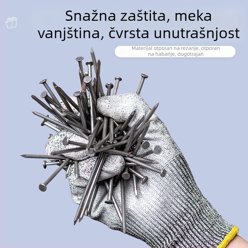 Prilagođene rukavice za zaštitu od rezanja razine 5, protuklizne, otporne na habanje i kidanje, PU rukavice za udoban rad