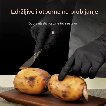 Plave nitrilne rukavice, debele, otporne, jednokratne, bez prašine, za kuhinju i catering