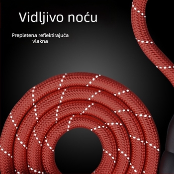 Reflektirajući najlon povodac za pse s čvrstom tkanom trakom, otporan na kidanje i sprječava gubitak