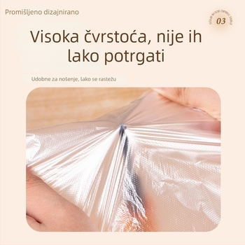 Jednokratne prozirne plastične rukavice, prehrambene kvalitete, debljine 0,05–0,1 mm, za catering i kućnu upotrebu, PE, veličine S–XL