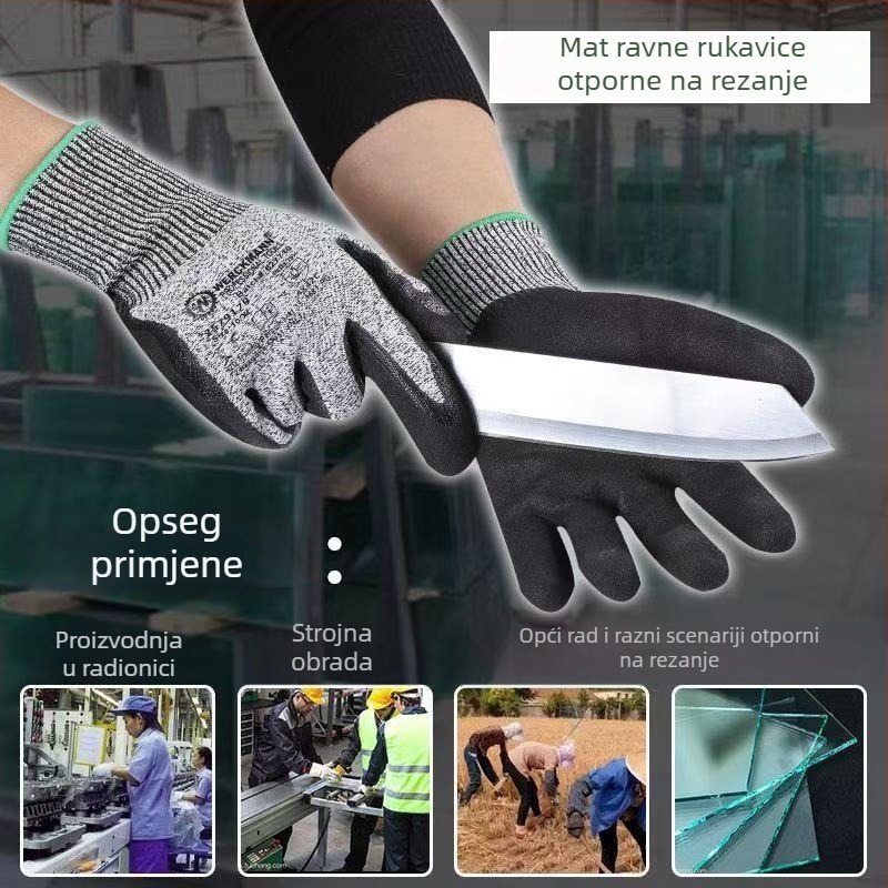 Rukavice otporne na rezanje, razina 5, industrijske zaštitne rukavice protiv rezanja i ogrebotina