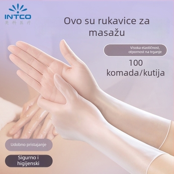 Jednokratne PVC rukavice za masažu, ultra-tanke, otporne na ulja, za masažu leđa i terapiju stopala, kompatibilne s eteričnim uljima