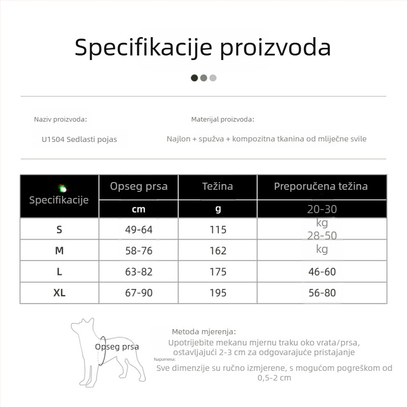 Novi međunarodni postroj za pse, mekan i udoban, s ravnomjernom raspodjelom sile