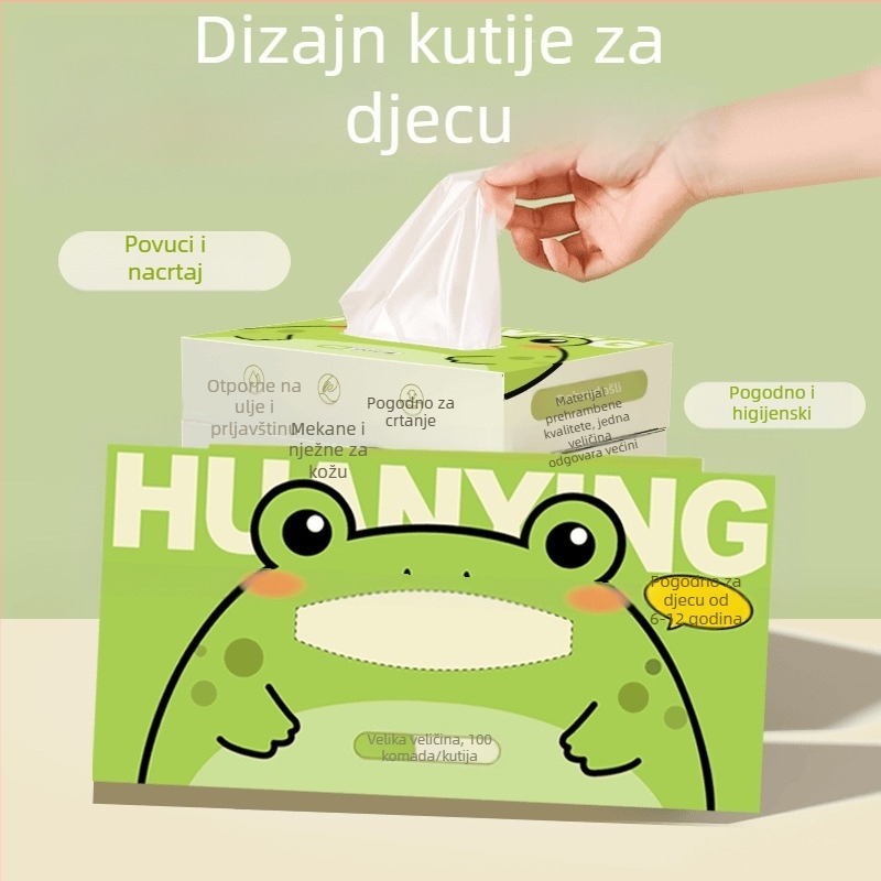 Dječje jednokratne rukavice od TPE, debljih, otporne na ulje i vodootporne, u žabljem dizajnu