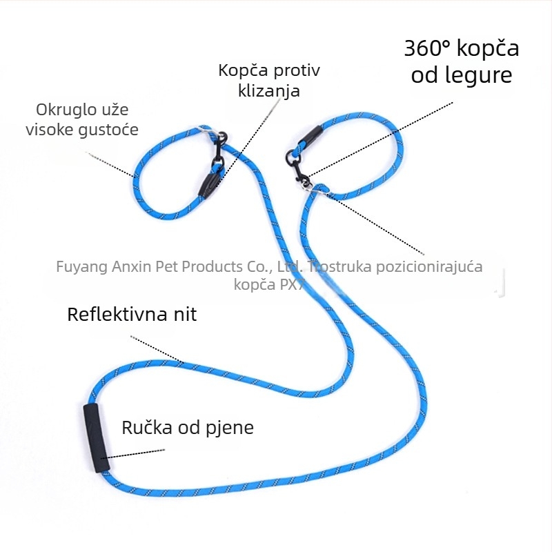 Najlonski povodac za psa s pjenastom jastučićem, za nošenje preko ramena