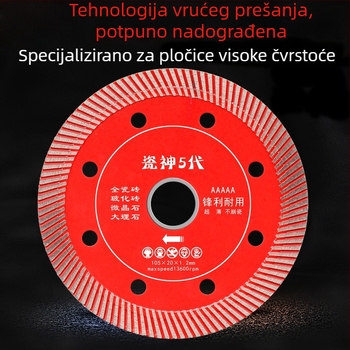 Lama za rezanje keramičkih pločica, iznimno tanka, za vitrificirane kamene ploče i mramor, promjer 102/105/110 mm