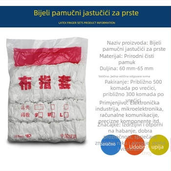 Jednokratne latex navlake za prste, antistatne, bez praška, bež i bijele, zaštita za manikuru i tetovažu