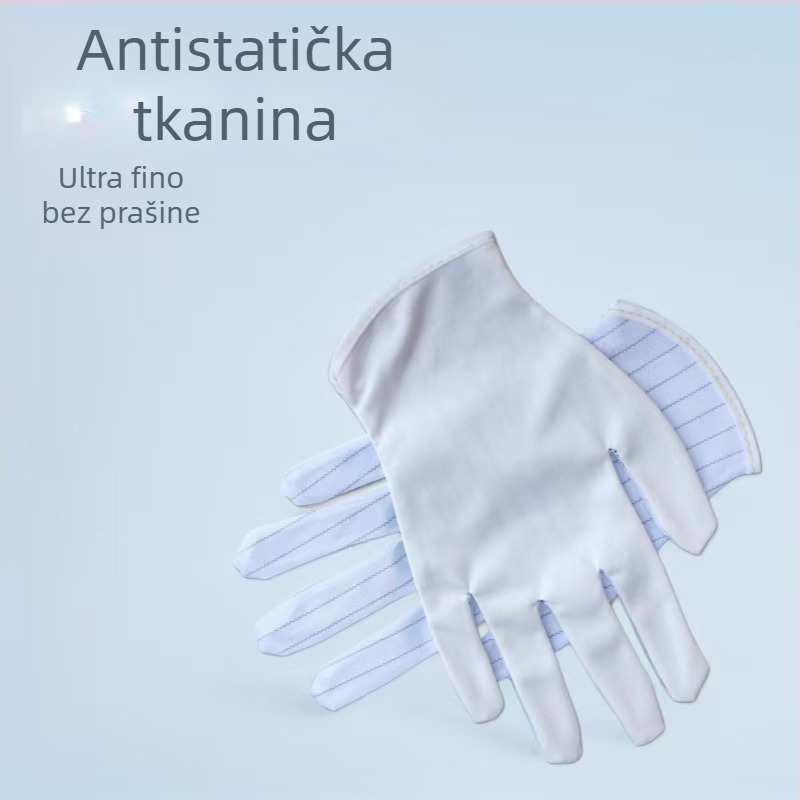 FLX Antistatične platnene rukavice s premazom bez praha za elektroničku kontrolu kvalitete u proizvodnim pogonima