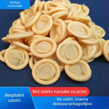 Jednokratne latex navlake za prste, bijele i bež boje, bez praška, antistatike, za kozmetičko tetoviranje