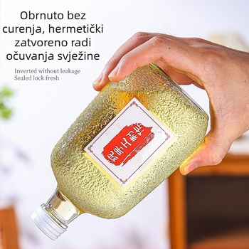 Prilagođene prozirne staklene boce za voćno vino s motivom ledenjaka – za DIY pića i doziranje sokova, prazne boce za alkohol