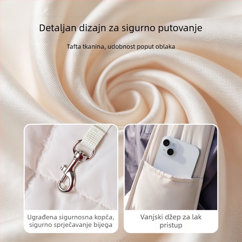 Torba za mačke za putovanja, velika kapaciteta, mek nosilac, za dvije životinje