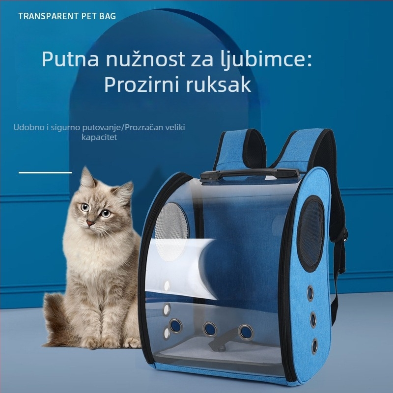 Prozirna torba za mačke – prijenosni ruksak s kućicom za kućne ljubimce