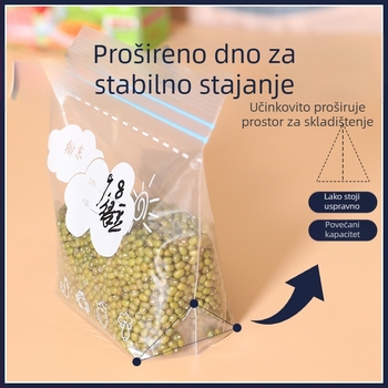 Vrećice za skladištenje hrane s dvostrukim zatvaranjem, deblje za kućni zamrzivač, samozatvarajuće vrećice za voće i povrće