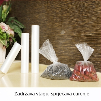 25×35 cm debela kuhinjska vrećica za čuvanje hrane, jednokratna, za povrće i voće, s perforacijom za lako otvaranje