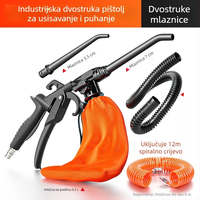 Pneumatska pištolj za puhanje i usisavanje prašine za šivaće strojeve