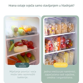 Camellia vrećice za hranu sa zatvaračem, debeli plast, skladištenje u zamrzivaču i hladnjaku, višefunkcionalno