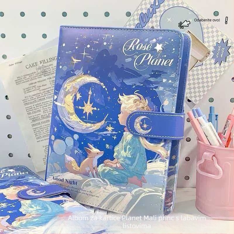 Novi album za kartice Mali princ planeta – četverostruka mreža, sladak crtani fotoalbum i prostor za kartice