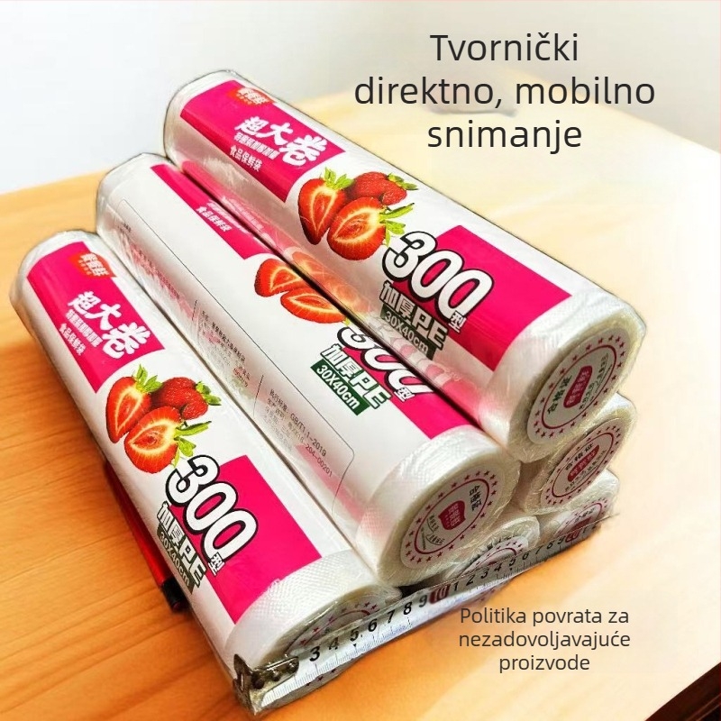 PE vaku vrećice za hranu, prehrambena kvaliteta, sigurno zatvorene, mikrovalna sigurna, u rolama