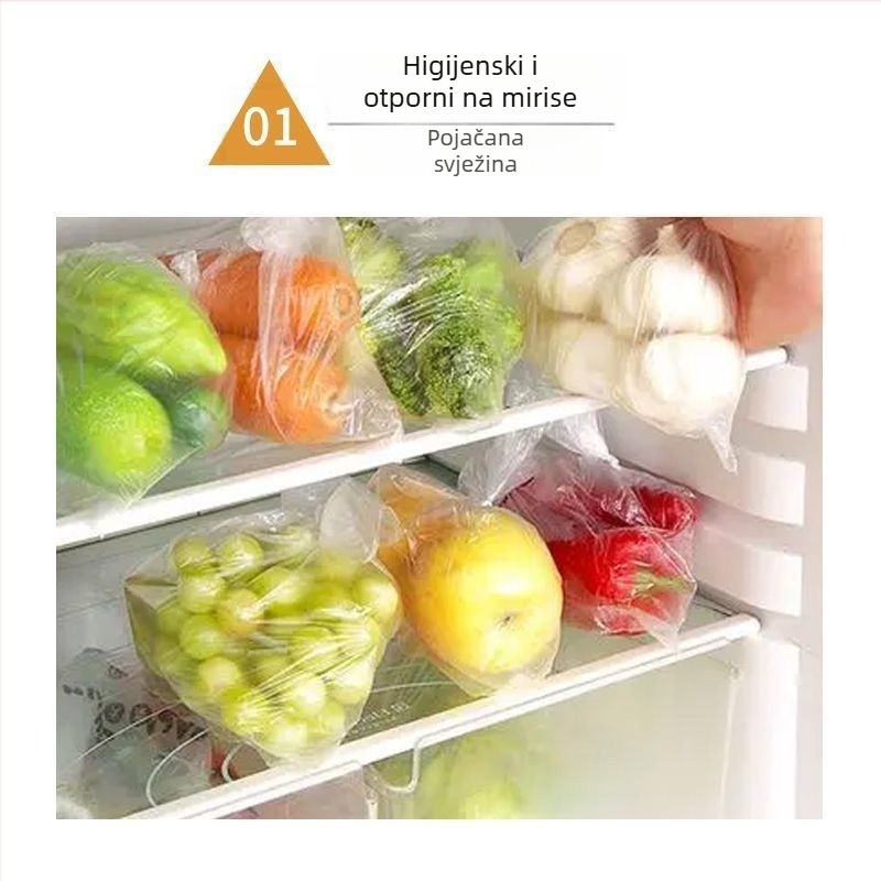 Dodatno debeli PE vrećice za hranu s ravnim otvorom, za kućanstvo i hladnjak