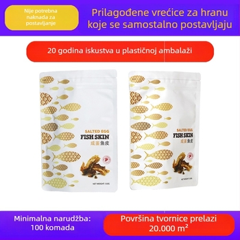 Torbe za hranu sa samostojećim i zatvaračem, aluminij-folija kompozitne vrećice s zatvaračem, za grickalice i suhe namirnice, prilagođene plastične vrećice za hranu