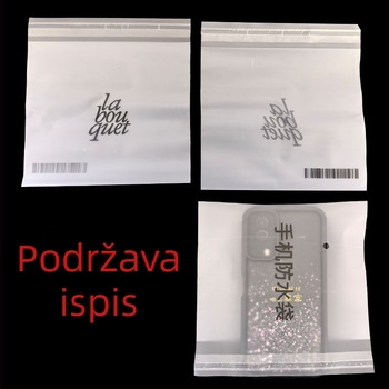 Mat transparentna samouzavarujuća vrećica s ravnim otvorom za nakit, futrole za telefone i digitalne dodatke, prilagođeni tisak