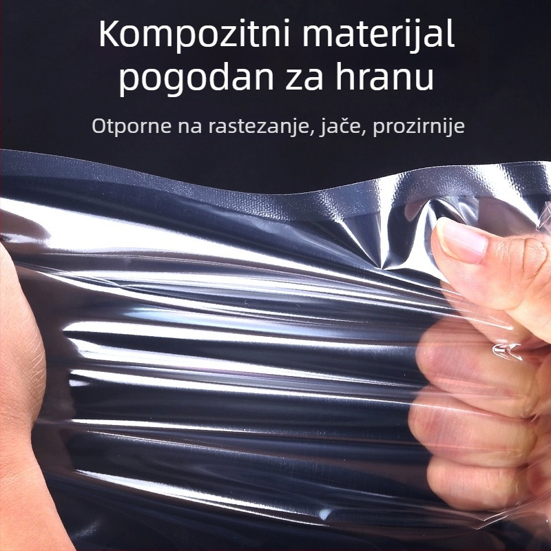 Prozirna vaku vrećica s zatvaranjem na tri strane za očuvanje hrane, debeli plastični materijal