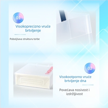 PP matna prozirna tote torba, kozmetička torba, torba za darove, PVC pakiranje, prilagodljiva
