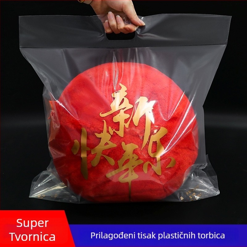 Plastične prijenosne vrećice za pakiranje, prozirne samoljepljive PE vrećice s prilagođenim logotipom, skladištenje odjeće, prozirna matirana torbica za zapešće