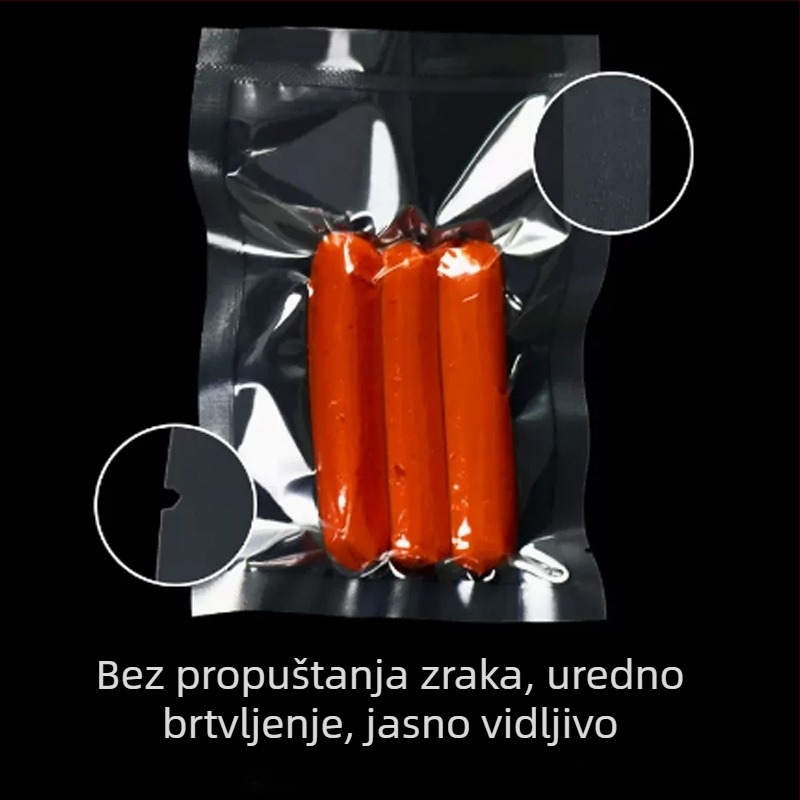 Poliesterske vakuumske vrećice, prozirne plastične vrećice za očuvanje svježine, zatvorene vrećice za pakiranje hrane za suhe namirnice i kuhana jela