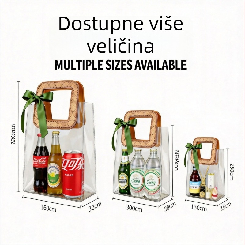 Prozirna PVC tote torba, darovna torba s cvjetnim motivom, inspirirana božicom, u Instagram stilu, prilagodljivo