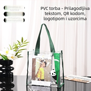 Prozirna PVC torba – velika zapremina, vodootporna skladišna torba za kupovinu i trening, torba za poklon