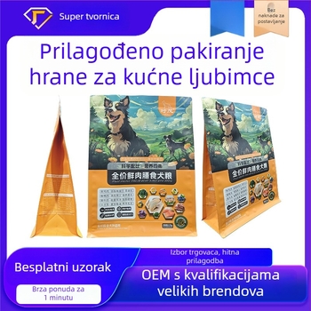 Prilagođene vakuumske vrećice za hranu za kućne ljubimce (pas i mačka), osmerostruko zatvaranje