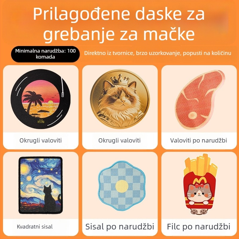 Daska za grebanje mačaka od valovitog papira, zidna naljepnica, dvostrana, uspravna, izdržljiva, alat za oštrenje kandži