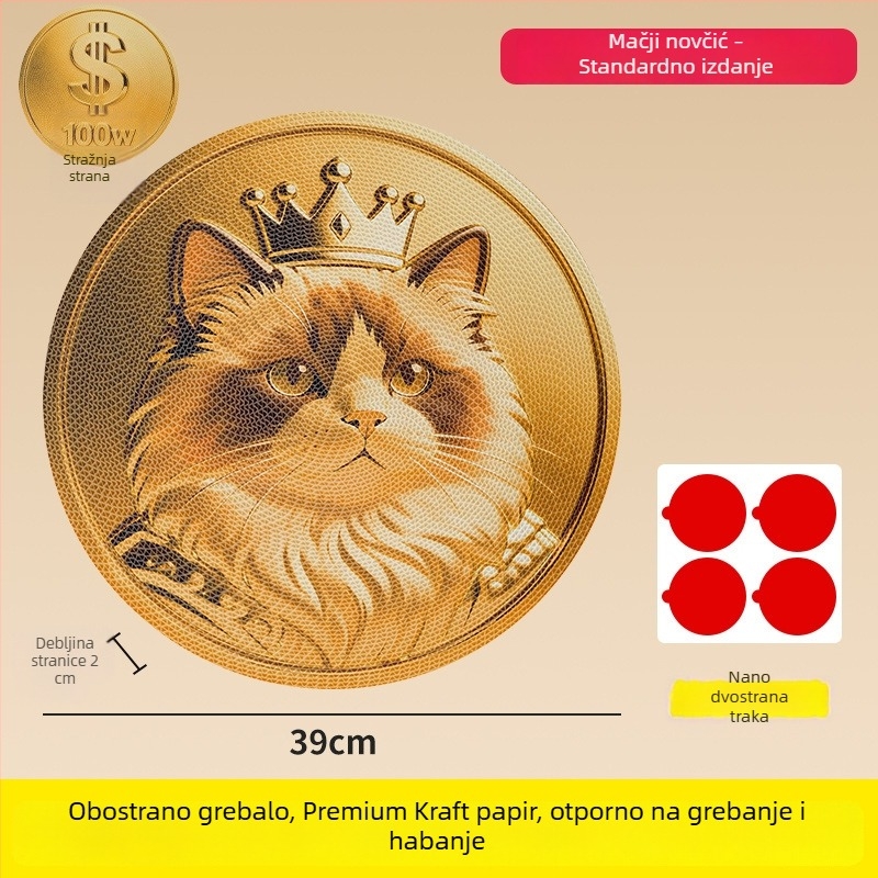 Daska za grebanje mačaka od valovitog papira, zidna naljepnica, dvostrana, uspravna, izdržljiva, alat za oštrenje kandži