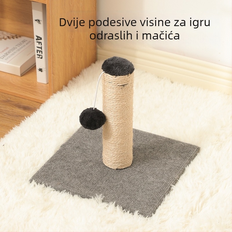 Vertikalna sisal ploča za grebanje mačaka, otporna na habanje i odvojiva, jednostavna kolona za grebanje