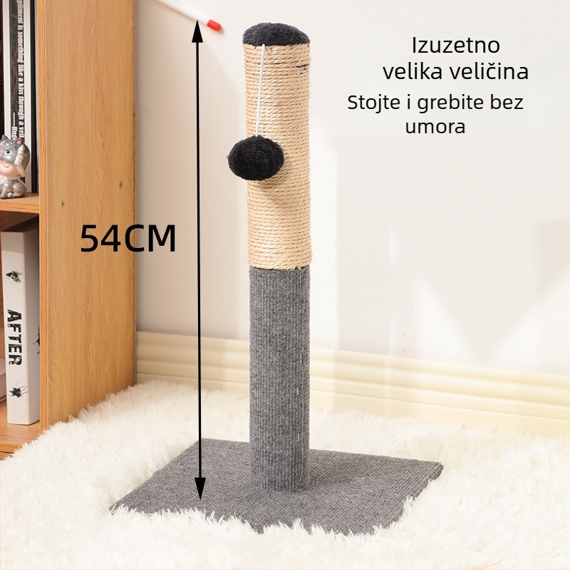 Vertikalna sisal ploča za grebanje mačaka, otporna na habanje i odvojiva, jednostavna kolona za grebanje