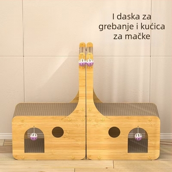 Vertikalna grebalica za mačke s zaštitnim dizajnom – pogodna za sve sezone, otporan dvostruki sloj od valovitog papira