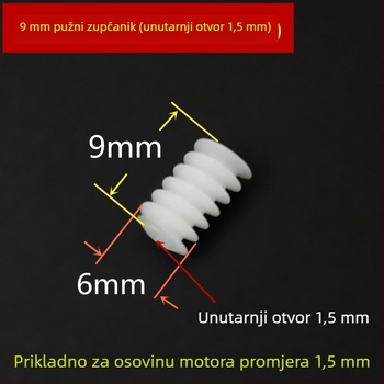 vretenasti zupčanik modul 0,5 za izlazni os motora, spiralni mikro vretenasti zupčanik, dodatak za igračke