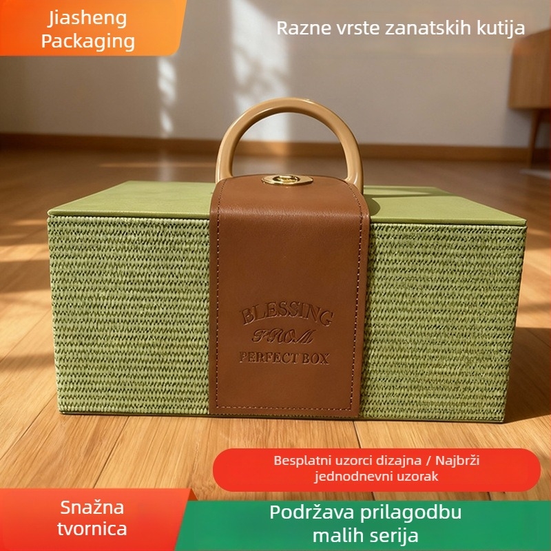 Kožna prijenosna kutija za slatkiše s preklopnim poklopcem, poklon pakiranje za rođendane i djeveruše