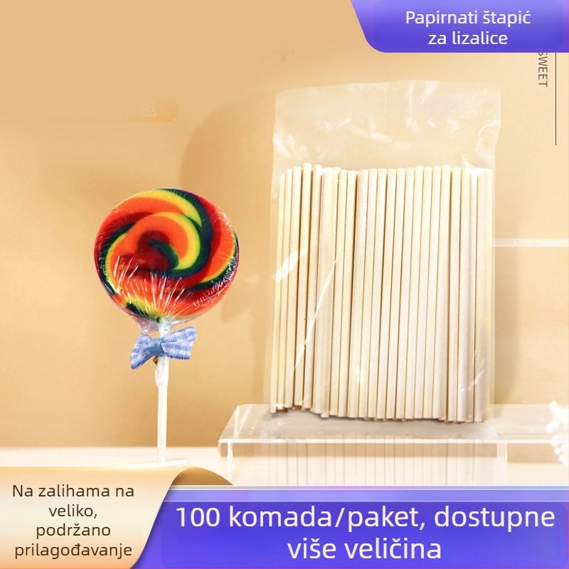 Meirui Bijeli Čvrsti Papirnati Štapovi Za Lizalice