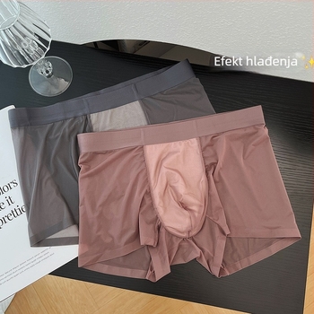 Ljetne ultra tanke bezšivne muške bokserice od Ice Silk, brzo sušeće i prozračne