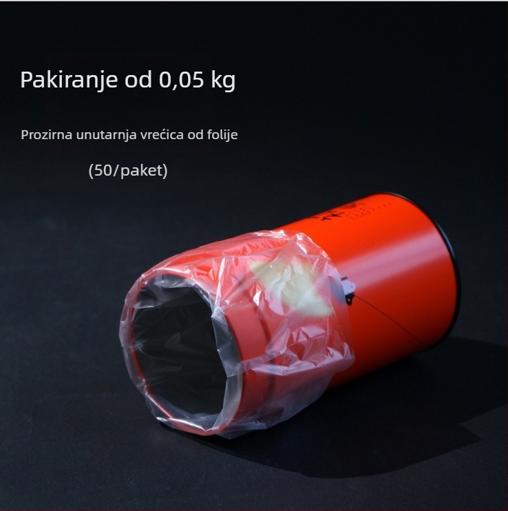 Prozirna debela unutarnja vrećica od filma za čaj i bilje; zatvarljiva vrećica za očuvanje svježine; 550 g.