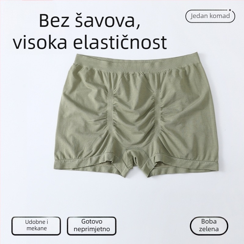 Boxeri za muškarce plus veličine, bezšivni, slobodnog kroja, tanki, prozračni, od vlakana regenerirane celuloze