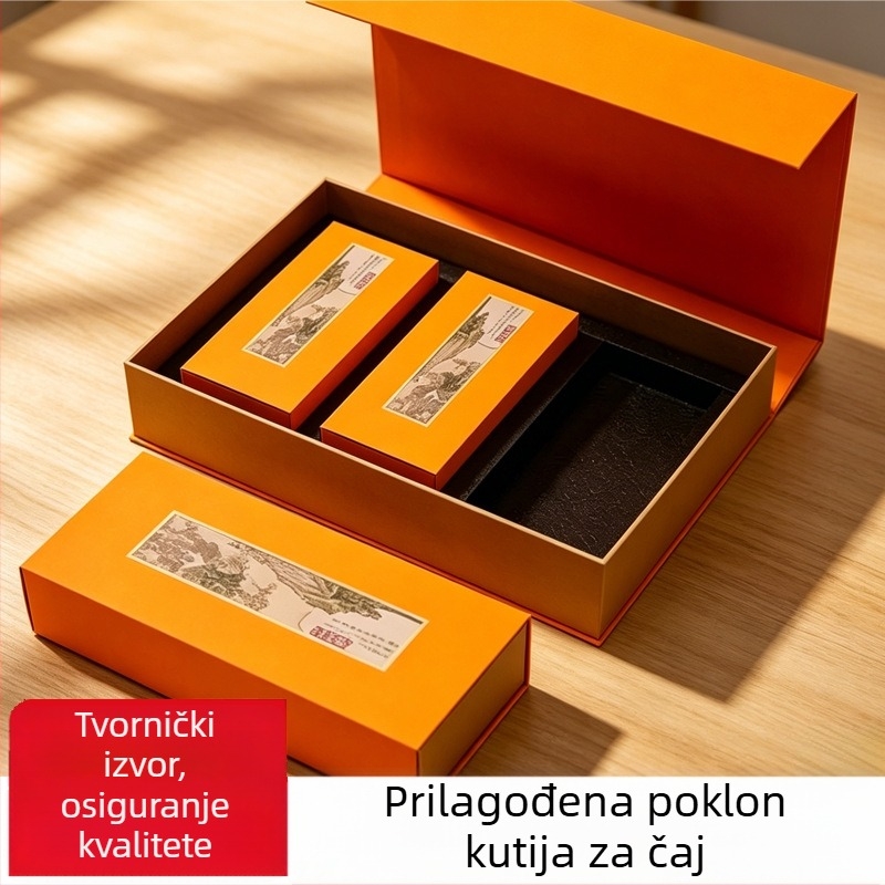Prilagođeni set kutija za čaj s klasičnim papirnatim kutijama s mirisom sandalovine i tiskanim logom