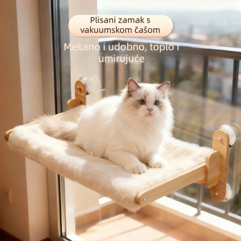 Viseći mačji hamak za staklena prozora i balkon — zimna toplina, vakuumsko pričvršćivanje, mačje gnijezdo kapsula