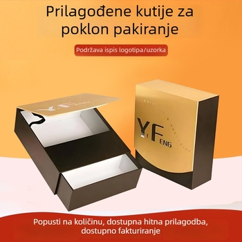 Prilagodljiva luksuzna kutija za darove s poklopcem i dnom za pakiranje mooncakea i čaja, s pozlaćivanjem i UV laminacijom, od tvrdog kartona